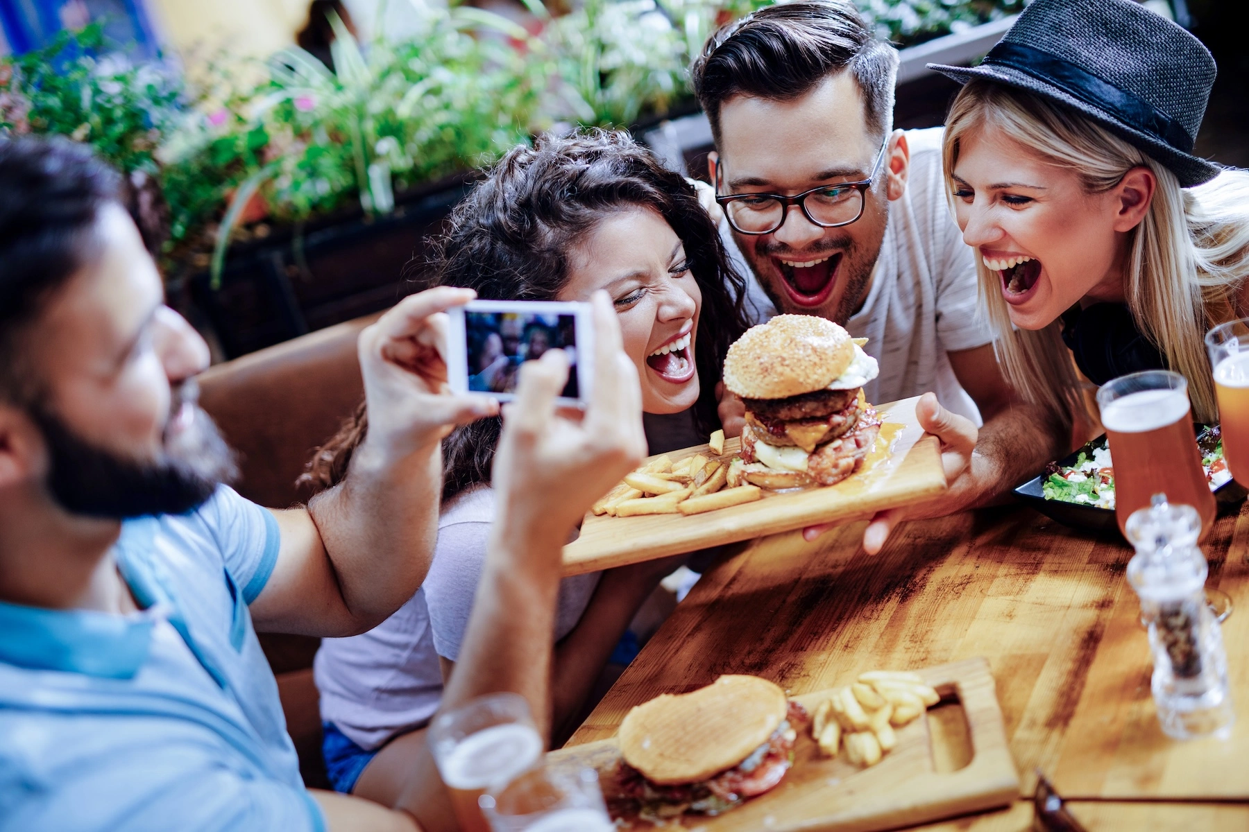 People enjoying food together